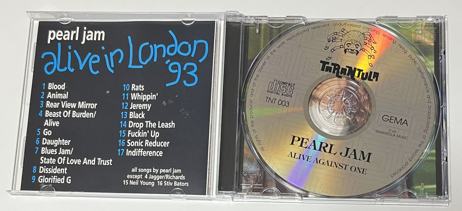 PEARL JAM / ALIVE AGAINST ONE (1CD) TARANTULA / TNT 003 | すべての