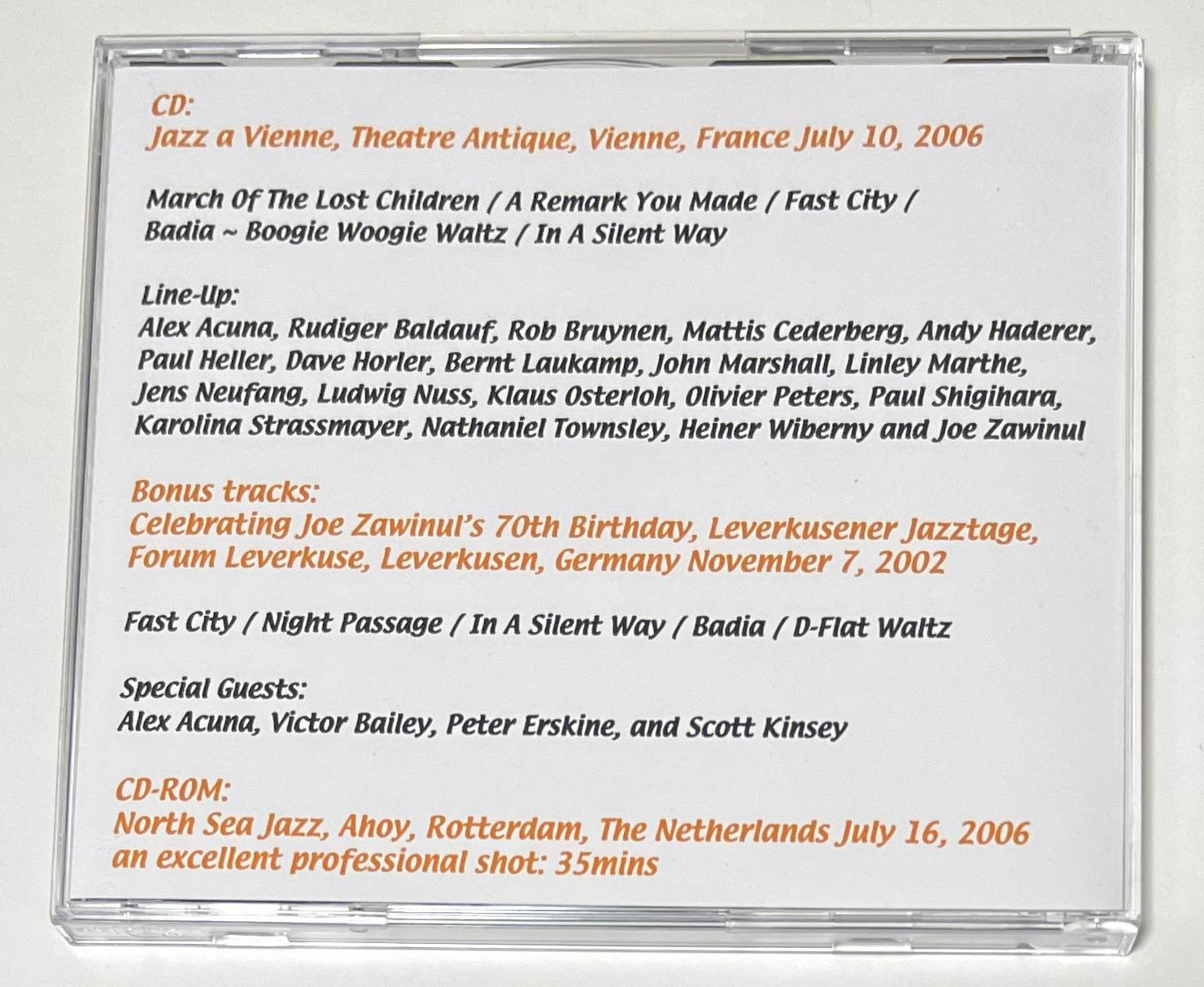 JOE ZAWINUL and WDR BIG BAND / CRAZY FOR YOU (1CDR+CDROM) CHOOH LA