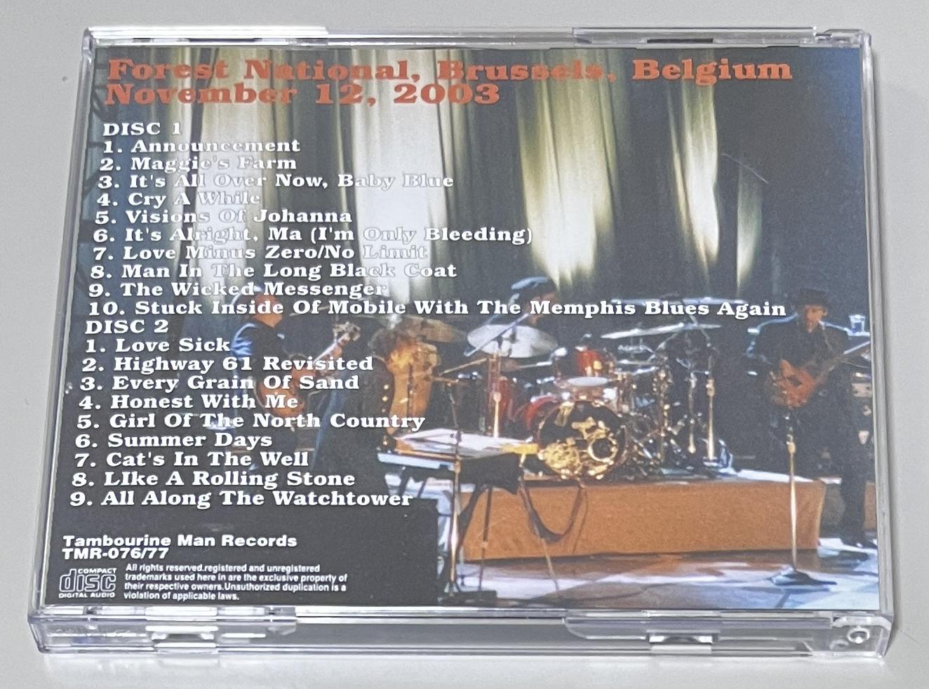 BOB DYLAN / REVISITED BELGIUM (2CD) TAMBOURINE MAN RECORDS / TMR-076/77