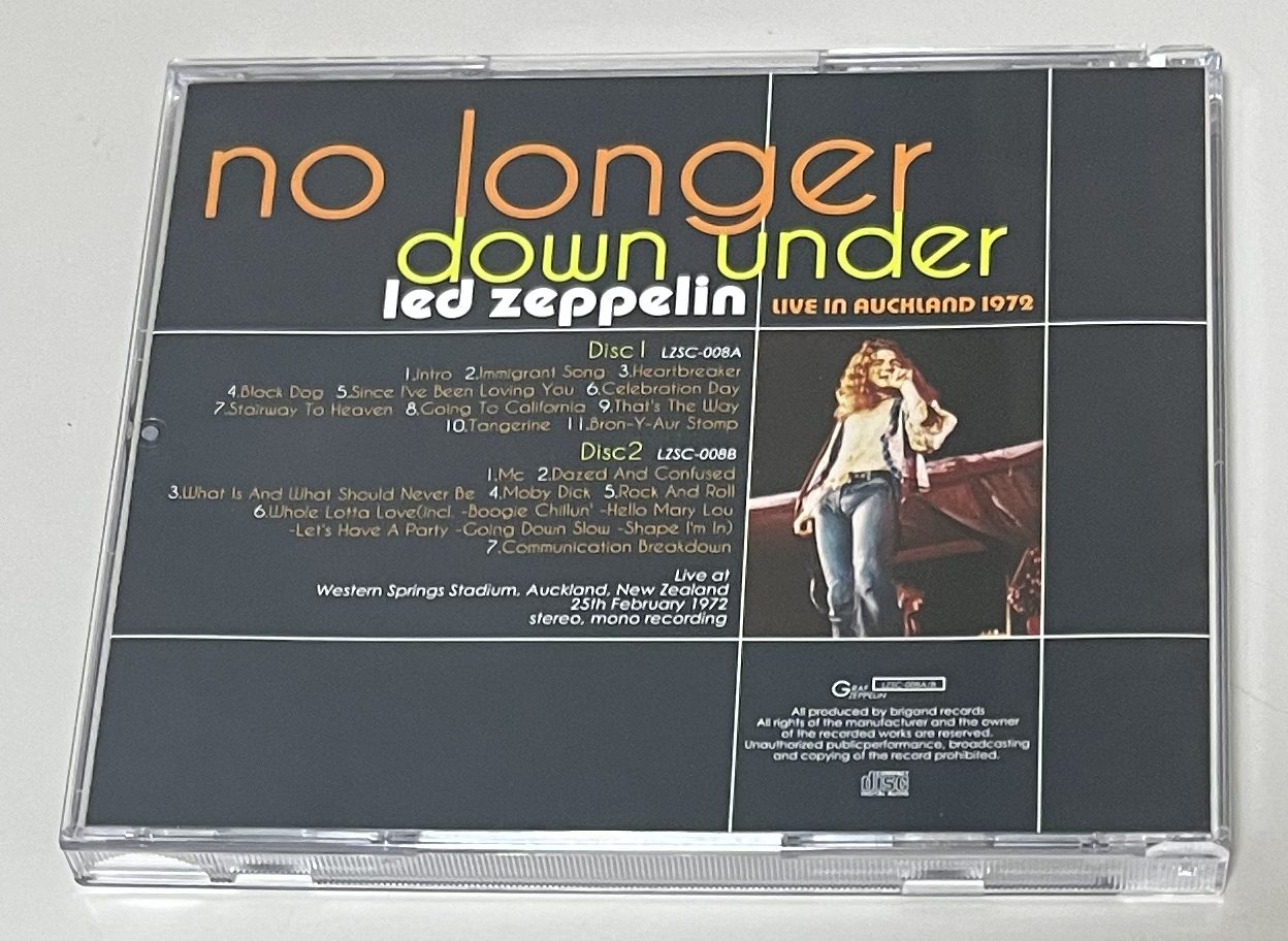 LED ZEPPELIN / NO LONGER DOWN UNDER: LIVE IN AUCKLAND 1972 (2CD