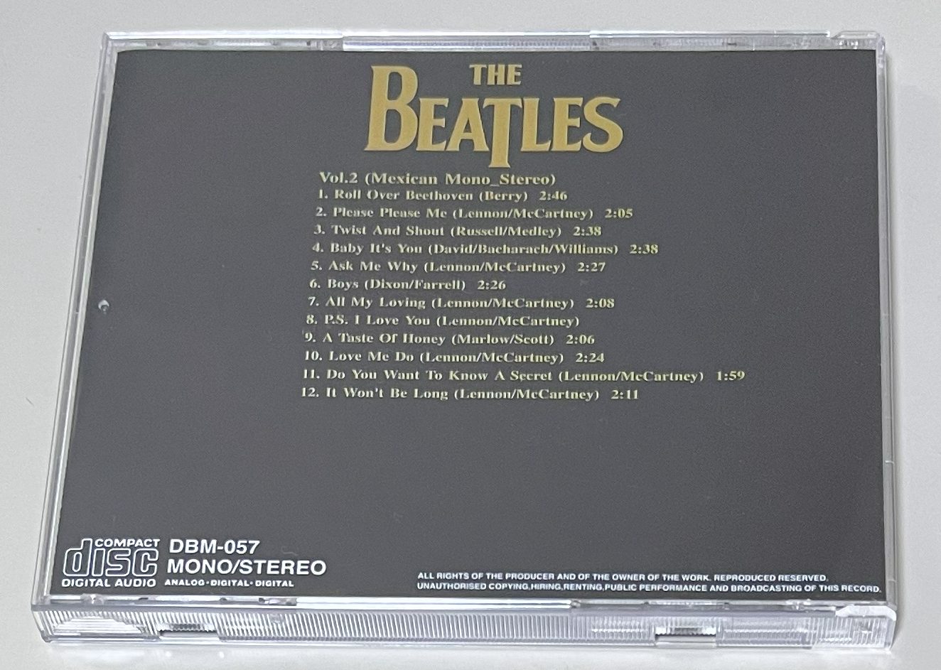 BEATLES / VOL.2: MEXICAN MONO STEREO (1CD) DR.EBBETTS / DBM-057