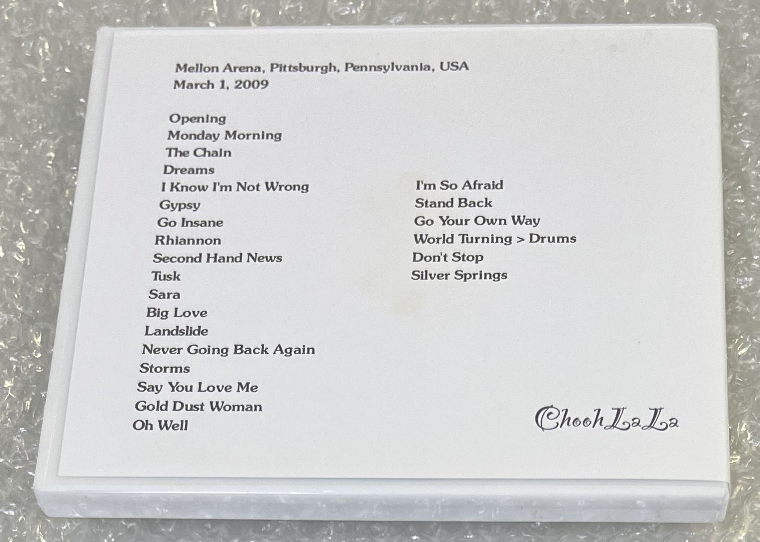 FLEETWOOD MAC / PITTSBURGH MARCH 1, 2009 (2CD-R) CHOOH LA LA / CLL-213