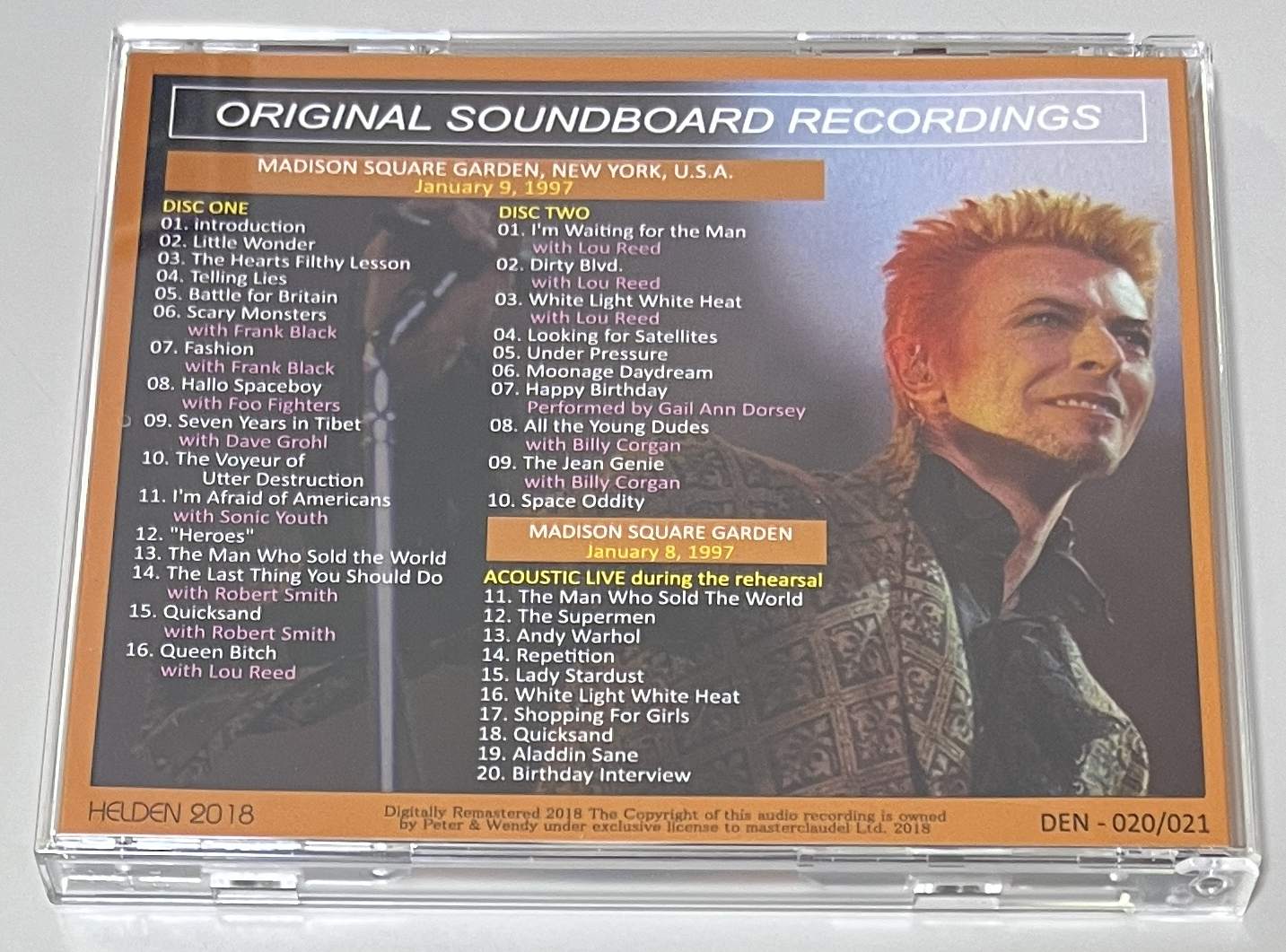 DAVID BOWIE / BIRTHDAY CONCERT 1997 (2CD) HELDEN / DEN-020/021