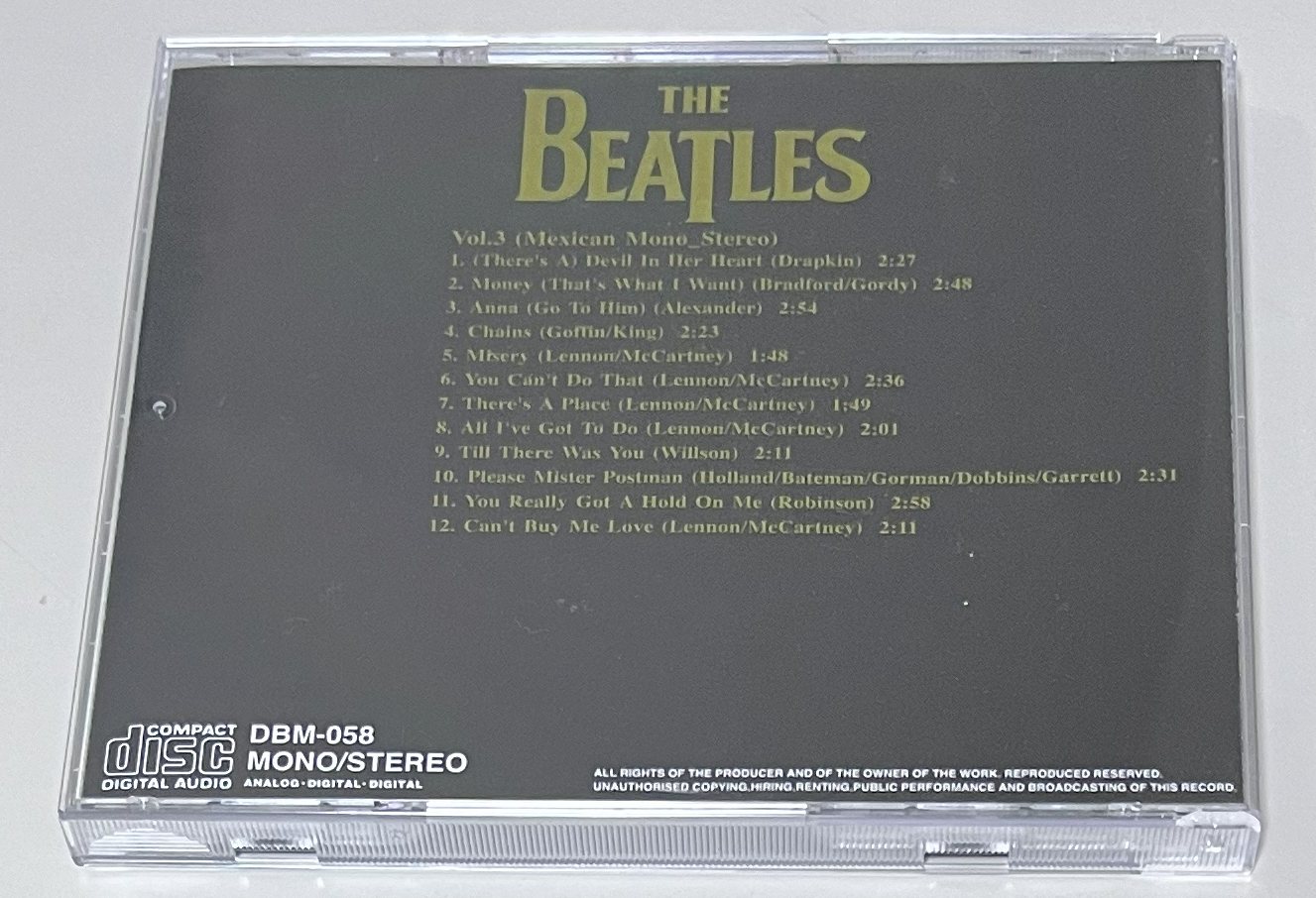 BEATLES / VOL.3: MEXICAN MONO_STEREO (1CD) DR.EBBETTS / DBM-058