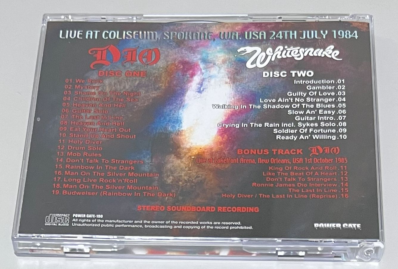 DIO/WHITESNAKE / DEFINITIVE SPOKANE 1984 (2CD) POWER GATE-190