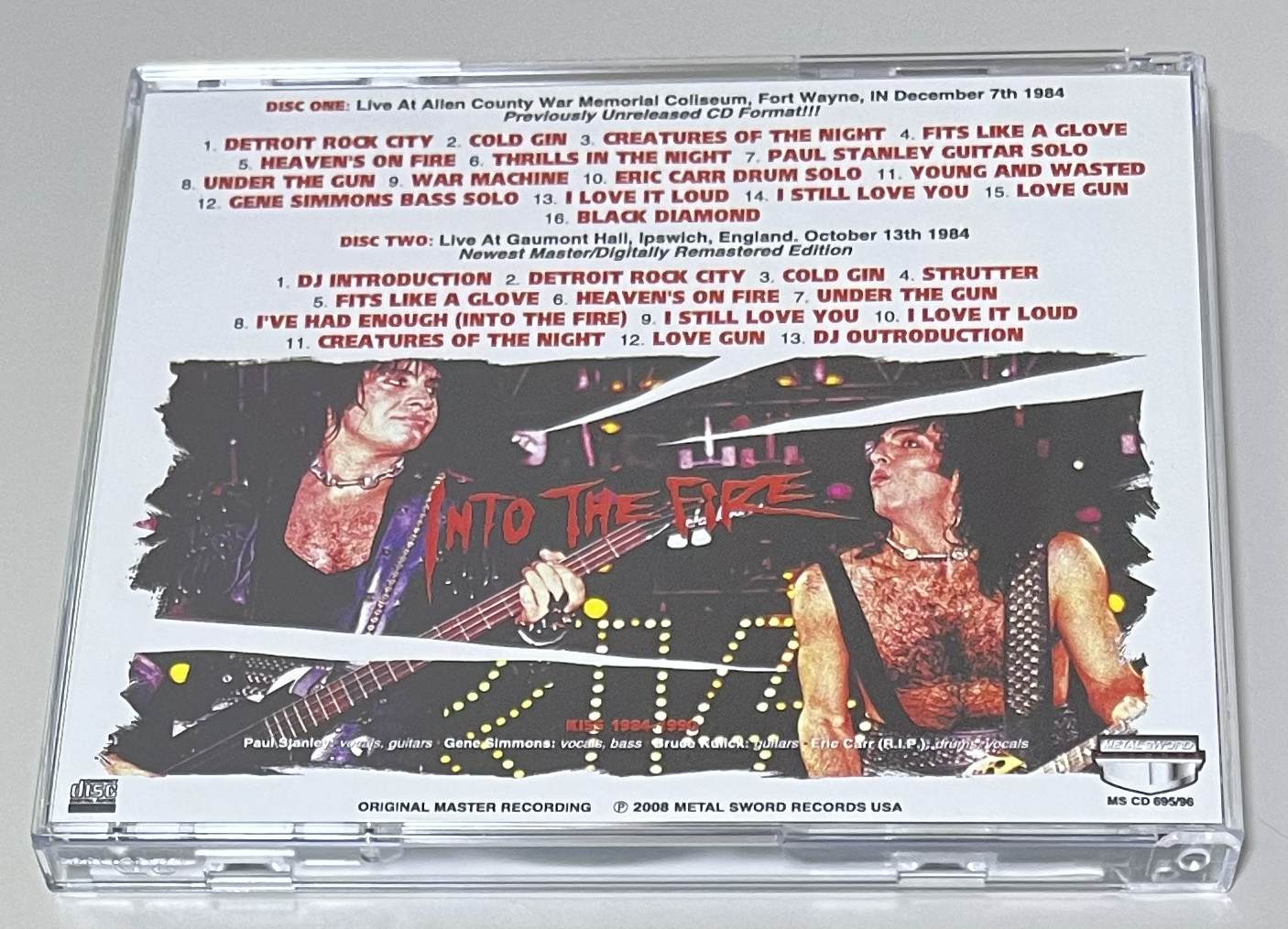 KISS / INTO THE FIRE (2CD-R) METAL SWORD RECORDS / MS CD 695/96