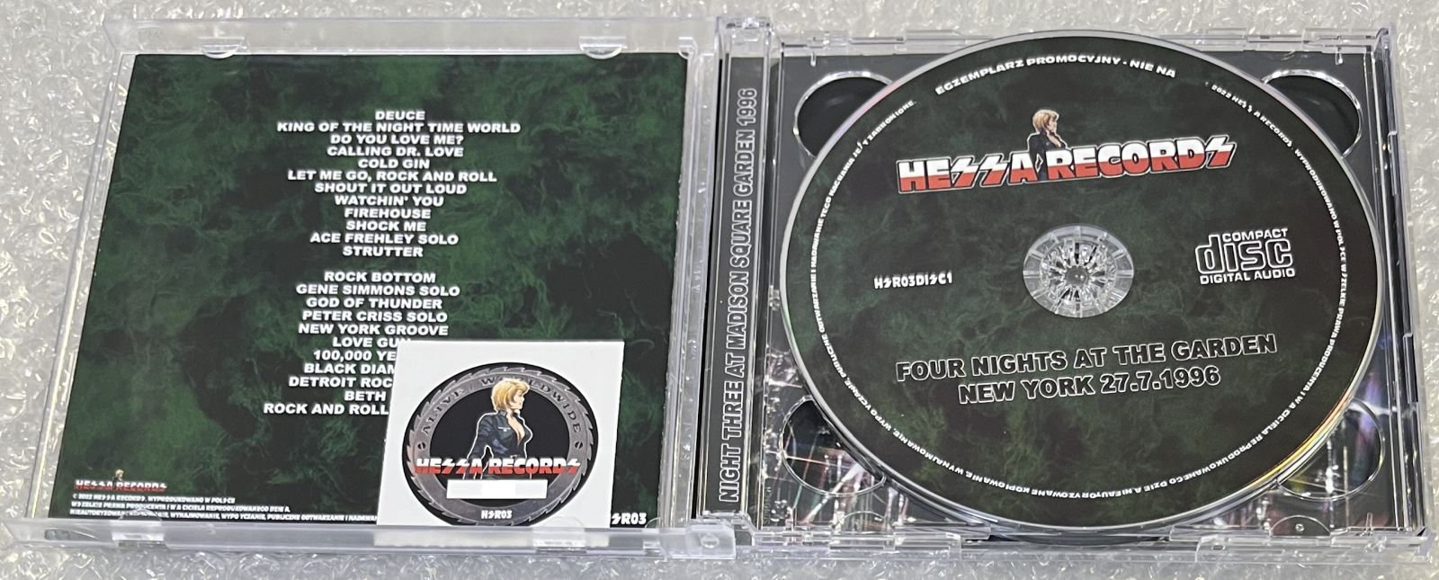 KISS / FOUR NIGHTS AT THE GARDEN NEW YORK 27.7.1996 (2CD+