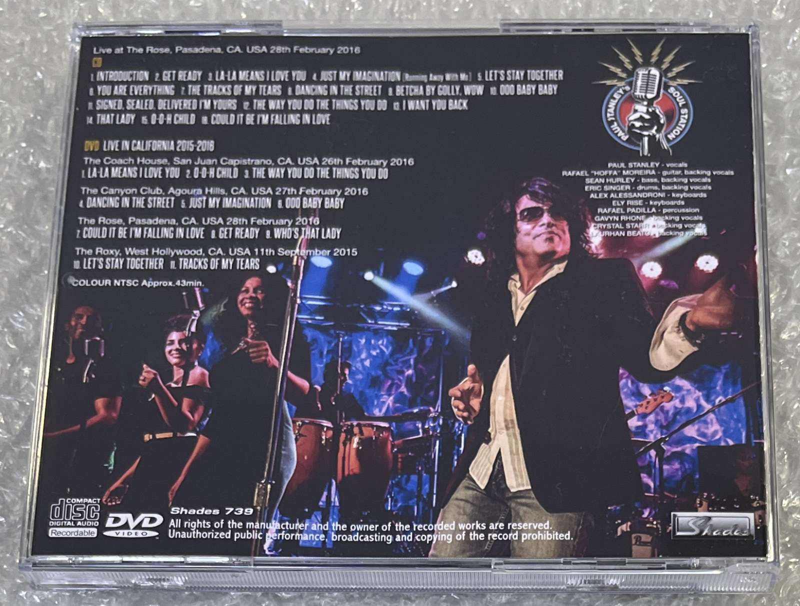 PAUL STANLEY'S SOUL STATION / PASADENA 2016 (1CDR+1DVDR) SHADES 739
