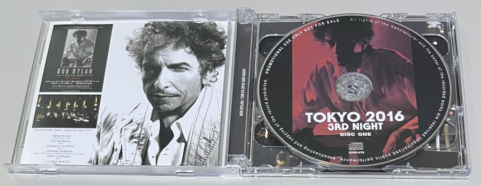 BOB DYLAN / TOKYO 2016 3RD NIGHT (2CD) ZION-076