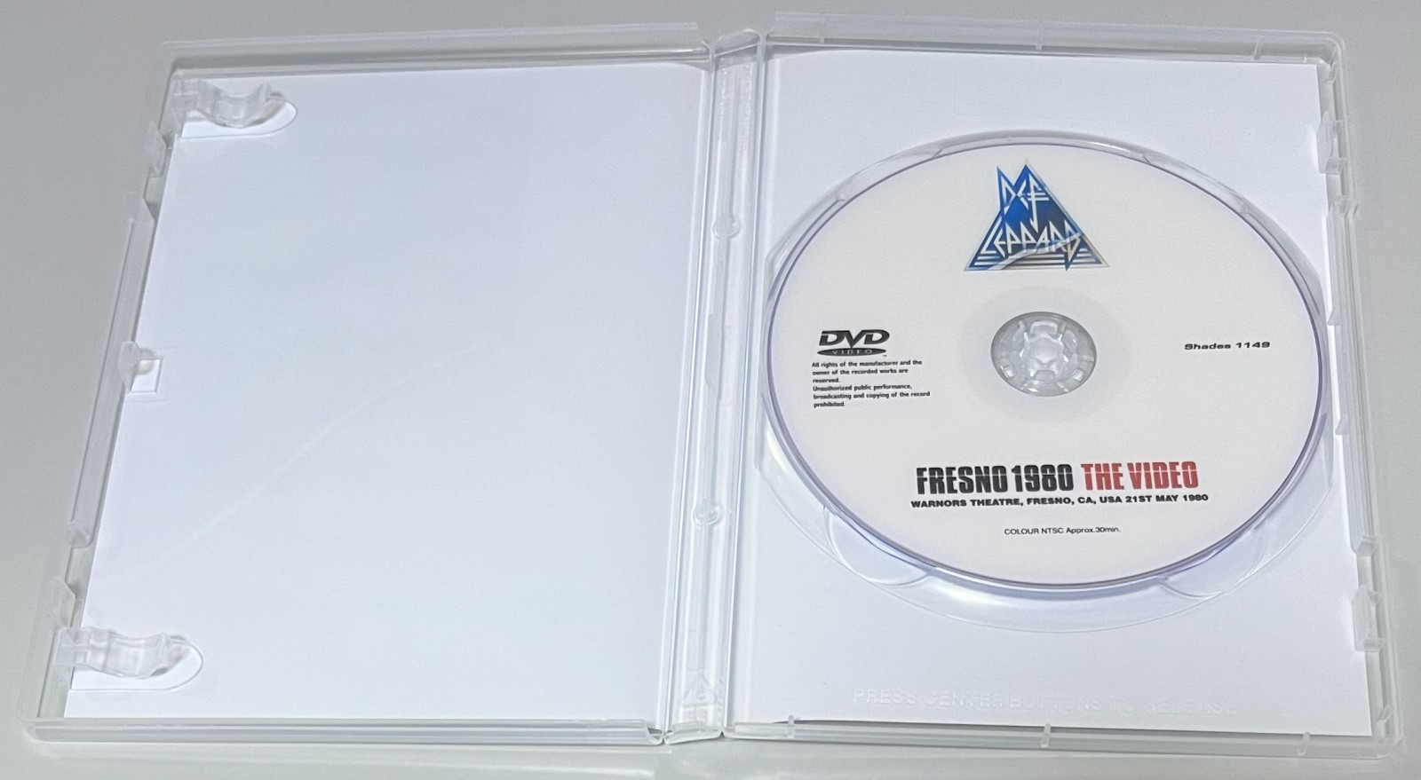 DEF LEPPARD / FRESNO 1980: THE VIDEO (1DVD-R) SHADES 1149