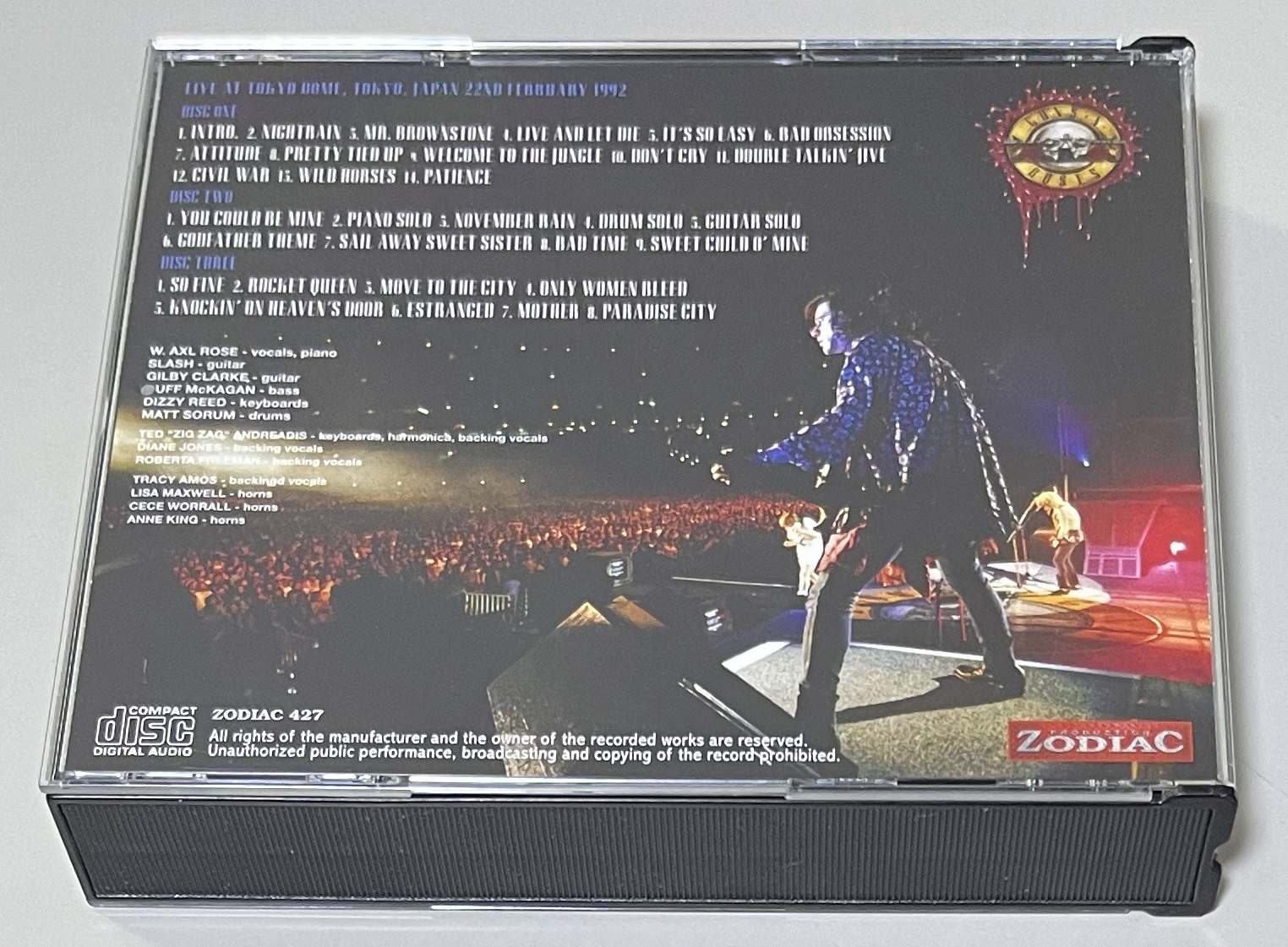 GUNS N' ROSES / TOKYO DOME 1992 3RD NIGHT (3CD) ZODIAC 427
