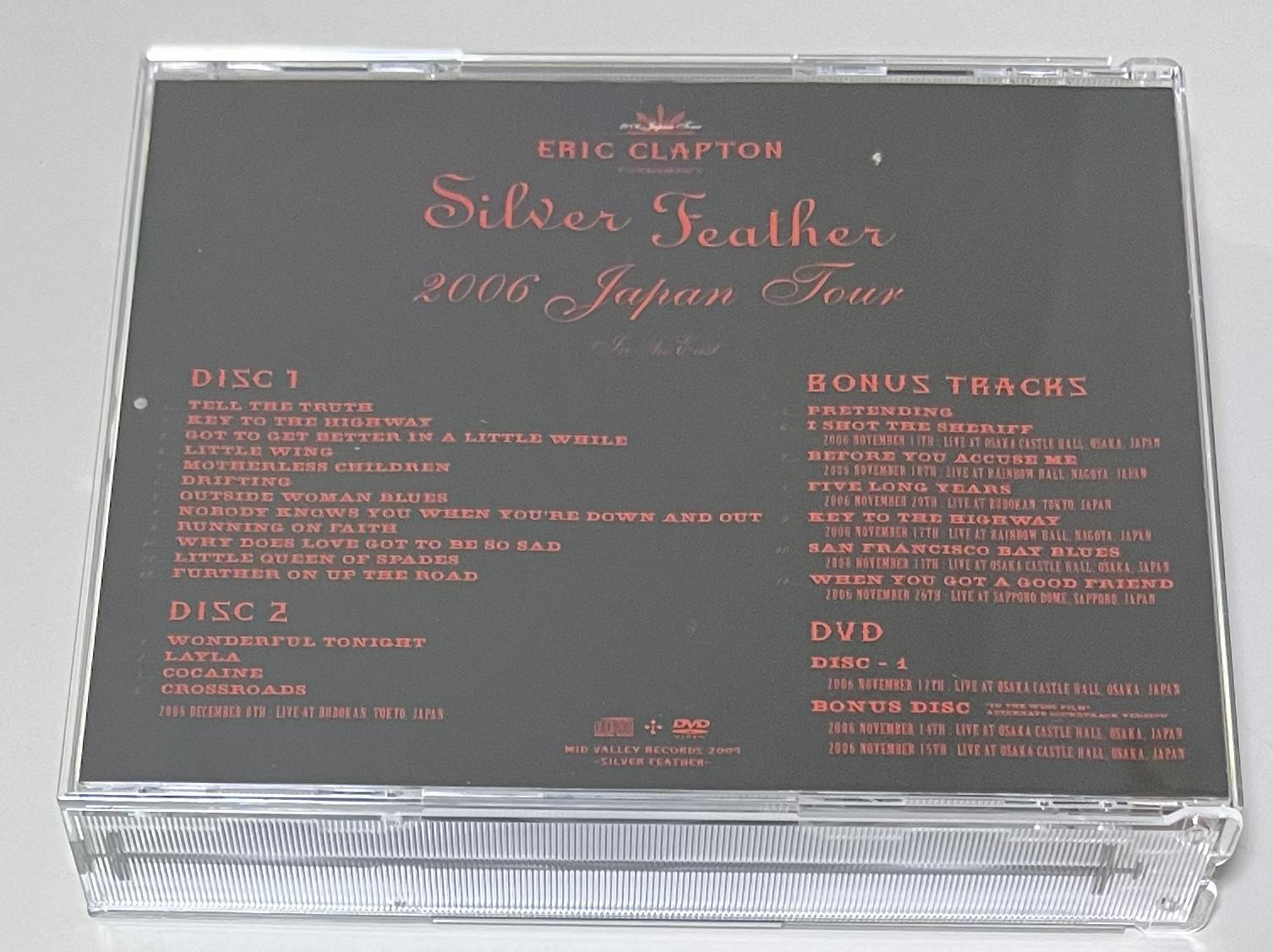 2CD+3DVD エリック・クラプトン Silver Feather ERIC CLAPTON / SILVER FEATHER (2CD+1DVD) MID VALLEY RECORDS / MVR