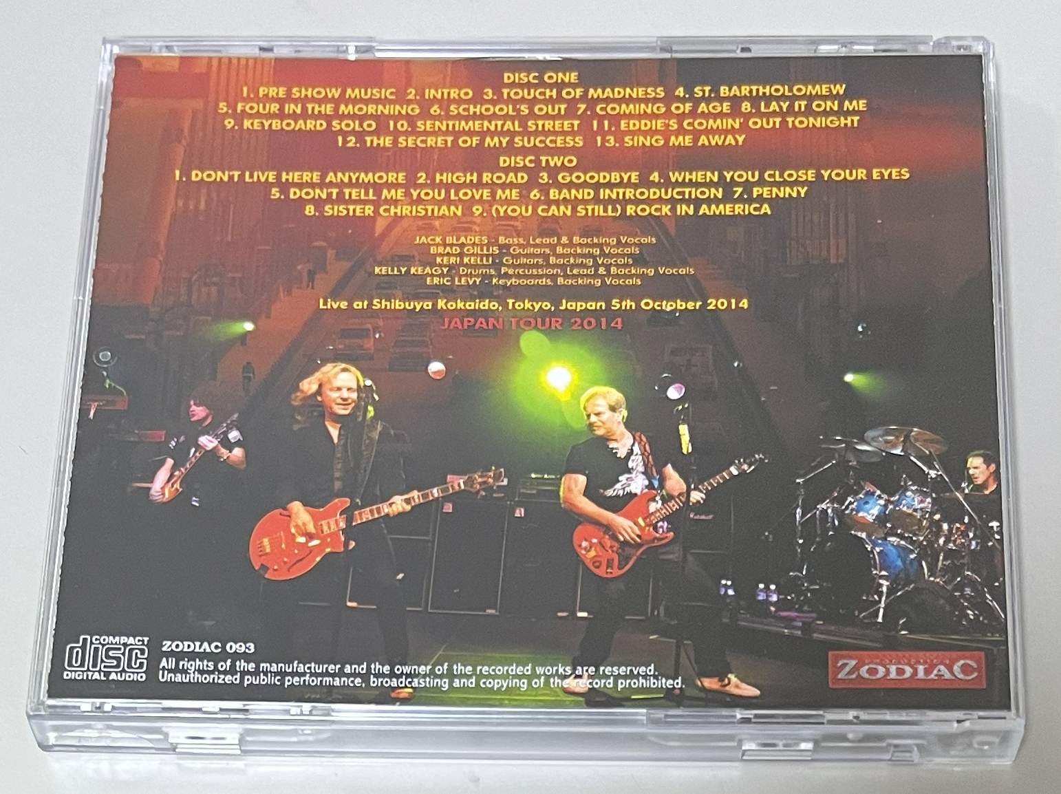 NIGHT RANGER / HIGH ROAD IN TOKYO 1ST NIGHT (2CD) ZODIAC 093