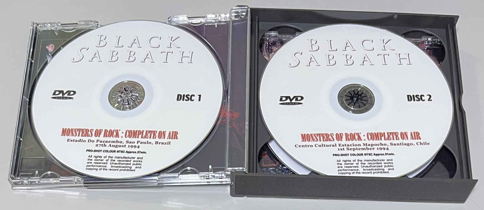 BLACK SABBATH / MONSTERS OF ROCK: COMPLETE ON AIR (3DVD-R) NO LABEL