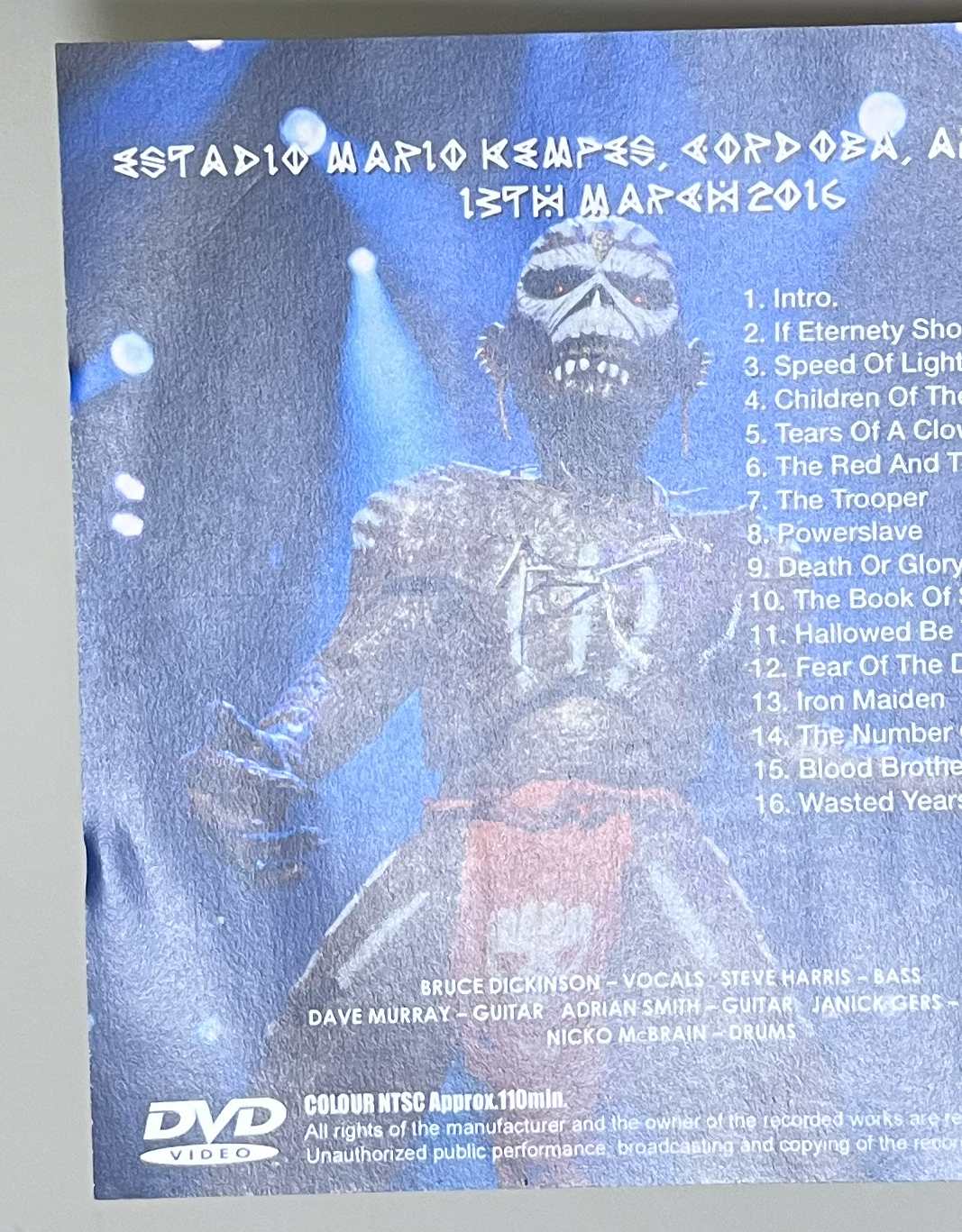 IRON MAIDEN / CORODOBA 2016 (1DVD-R) GIFT TITTLE