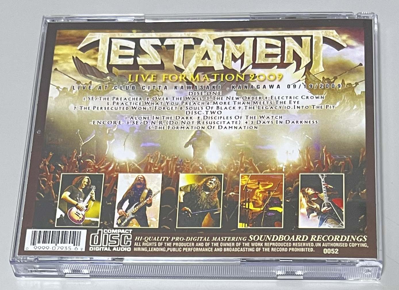 TESTAMENT / LIVE FORMATION 2009 (2CD-R) 0052