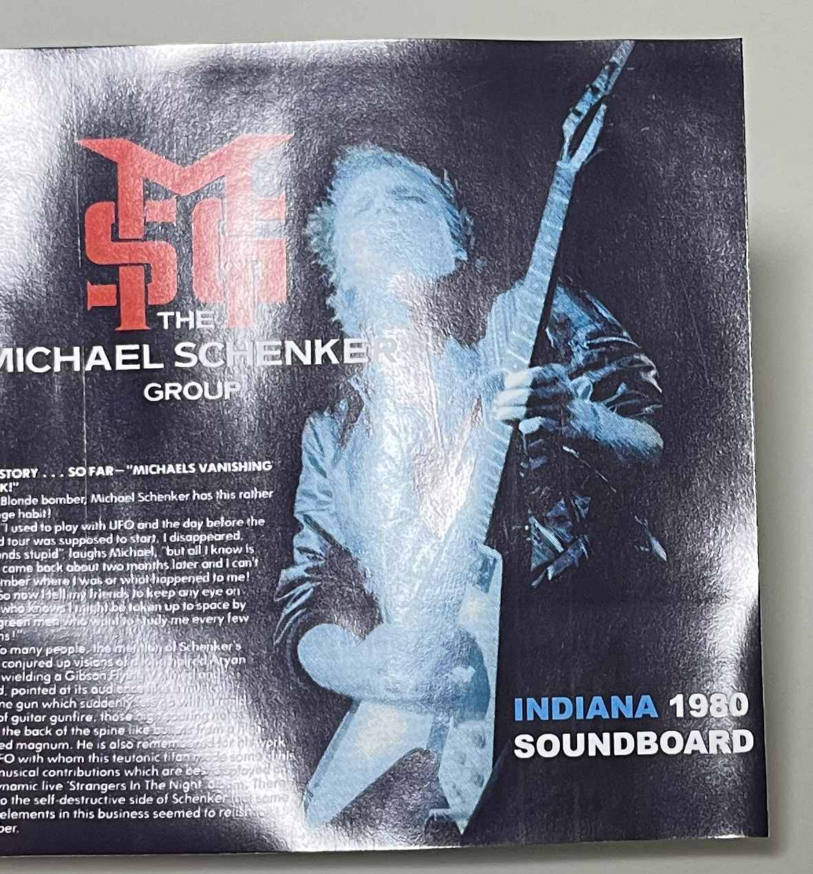 MICHAEL SCHENKER GROUP / INDIANA 1980 SOUNDBOARD (1CD-R) LANGLEY-076