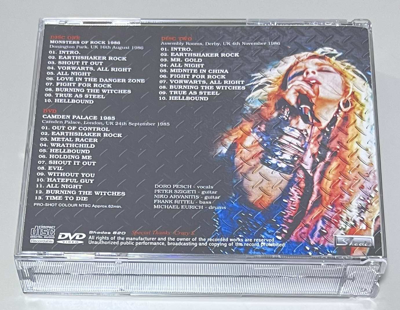 WARLOCK / UK 1985-1986 (2CDR+1DVDR) SHADES 820