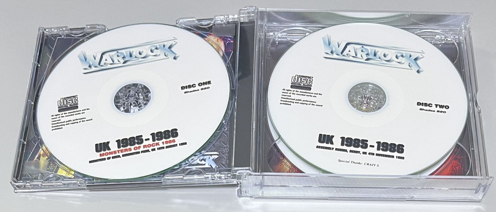 WARLOCK / UK 1985-1986 (2CDR+1DVDR) SHADES 820