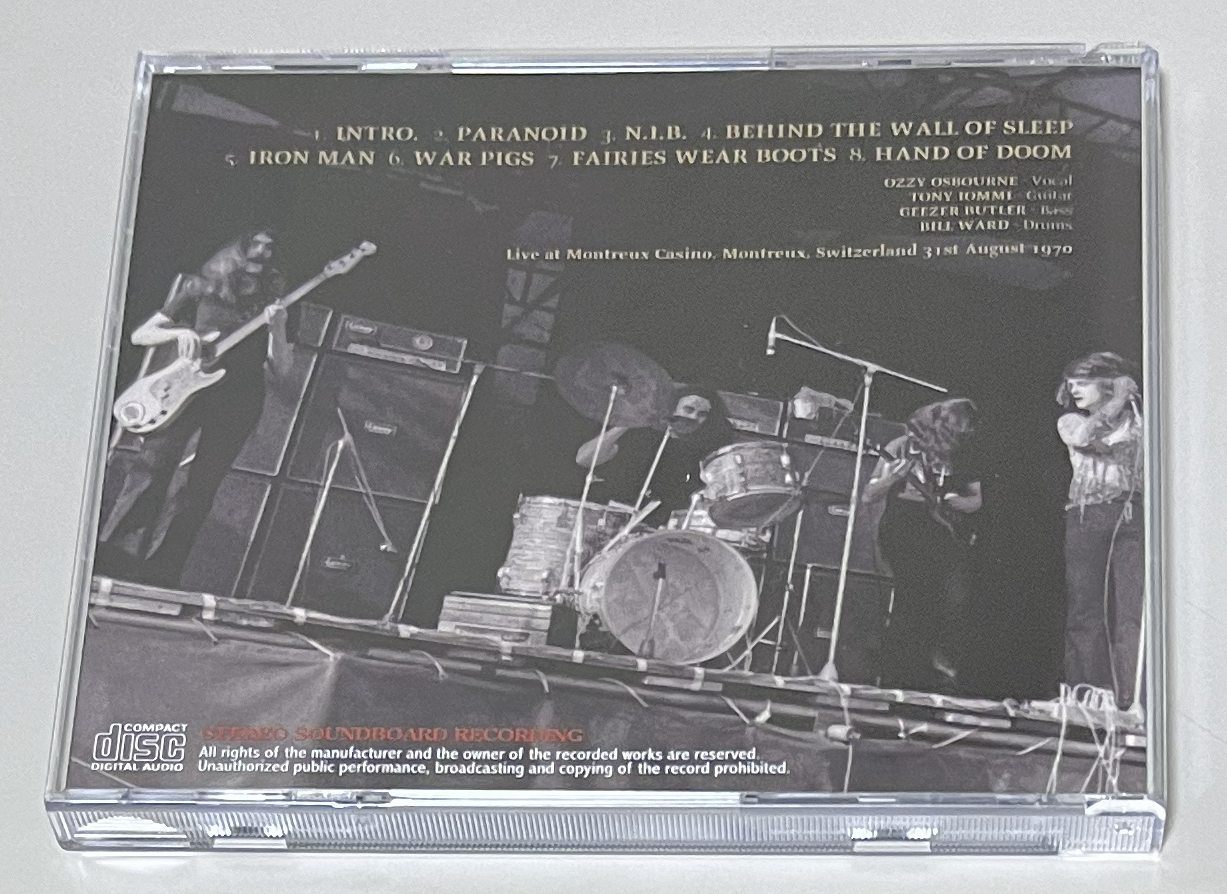 BLACK SABBATH / MONTREUX 1970 (1CD) NO LABEL