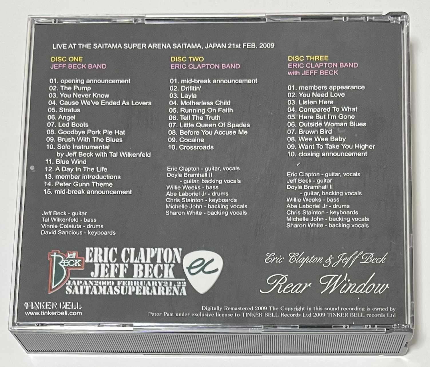ERIC CLAPTON & JEFF BECK / REAR WINDOW (3CD) TINKER BELL / BELL-20