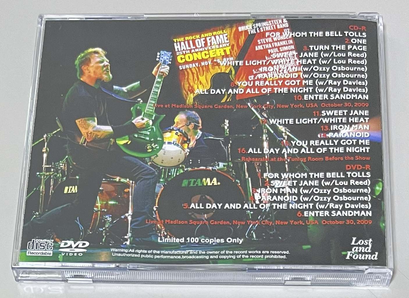 METALLICA / ROCK AND ROLL HALL OF FAME 25TH ANNIVERSARY (2CD-R) LOST AND FOUND / LAF838/839