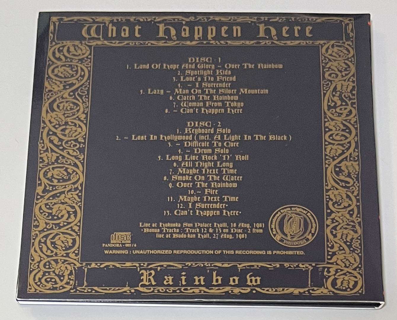 RAINBOW / WHAT HAPPEN HERE (2CD) PANDORA-005/6