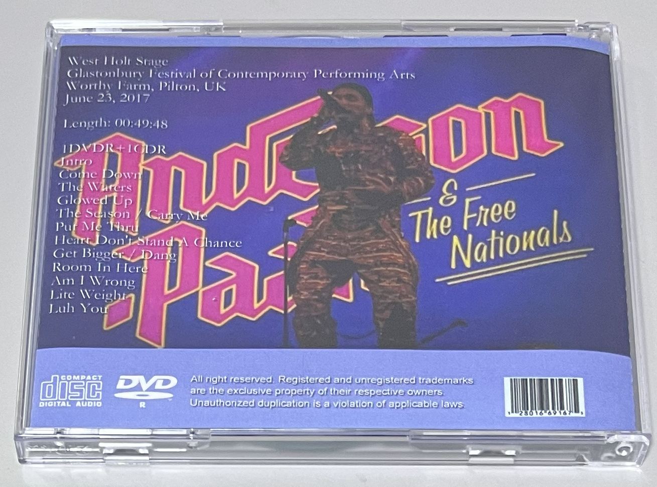 ANDERSON PAAK / GLASTONBURY 2017 (1CDR+1DVDR) NO LABEL