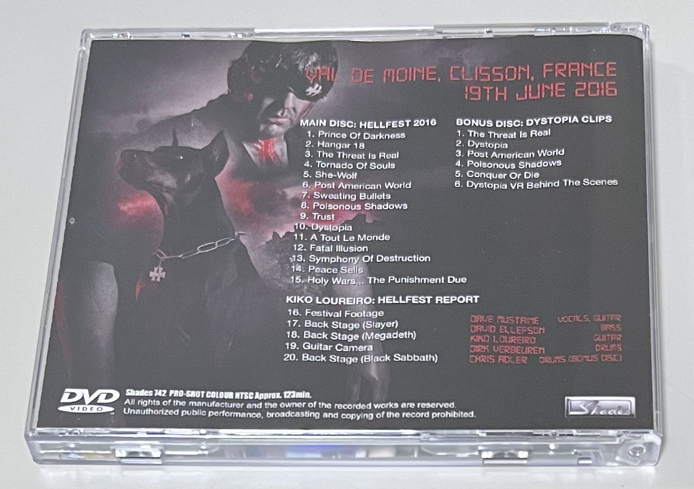 MEGADETH / HELLFEST 2016 (2DVD-R) SHADES 742