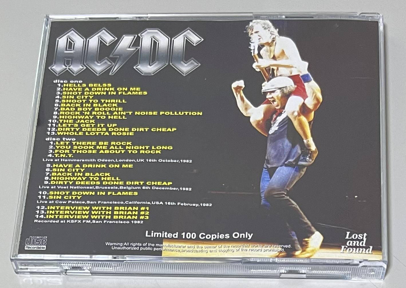AC/DC / GET IT UP, HAMMERSMITH (2CD-R) LOST AND FOUND / LAF130/131