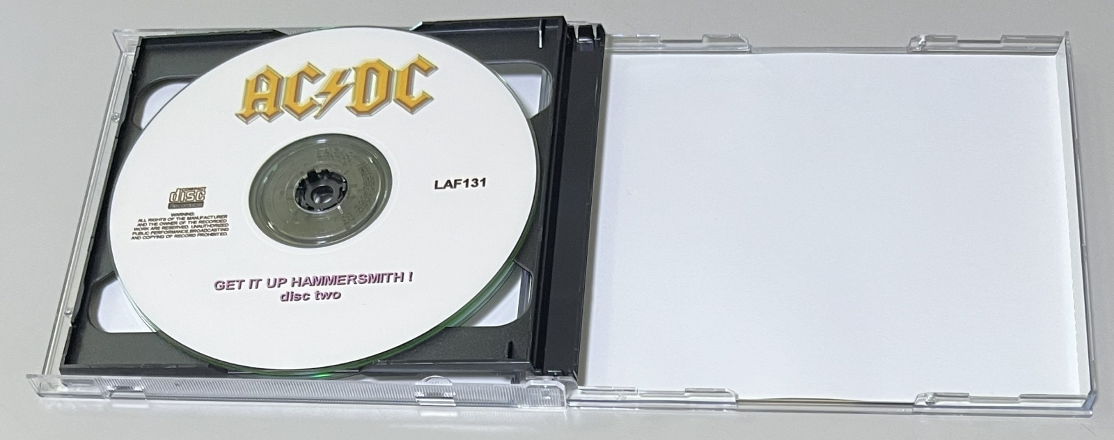 AC/DC / GET IT UP, HAMMERSMITH (2CD-R) LOST AND FOUND / LAF130/131