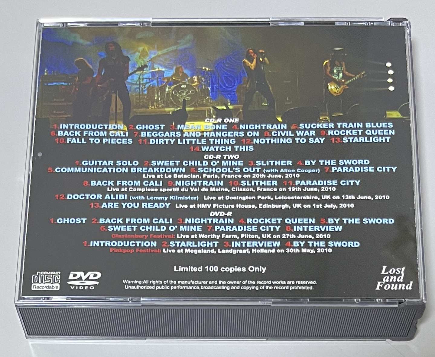 SLASH / OVER EUROPE 2010 (2CDR+1DVDR) LOST AND FOUND / LAF976/977/978