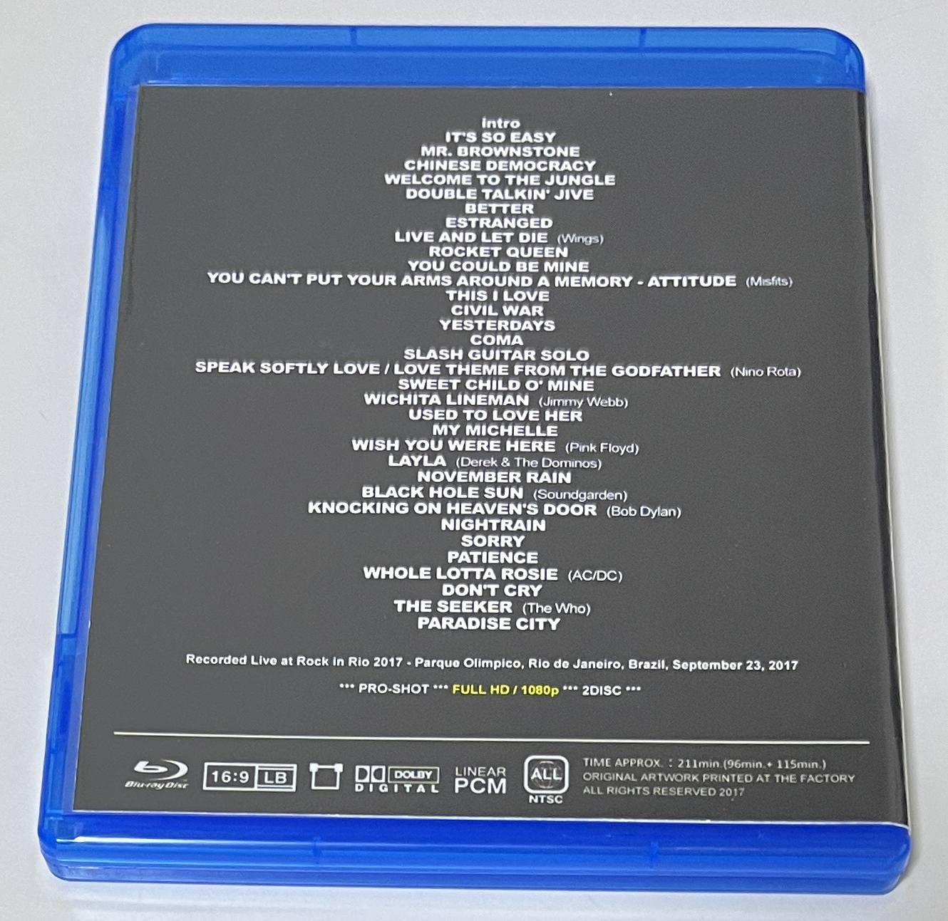 GUNS N' ROSES / ROCK IN RIO 2017 (2BD-R) NO LABEL