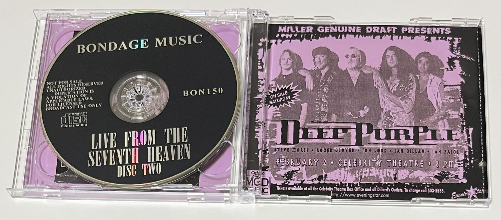 DEEP PURPLE / LIVE FROM THE SEVENTH HEAVEN (2CD) BONDAGE MUSIC