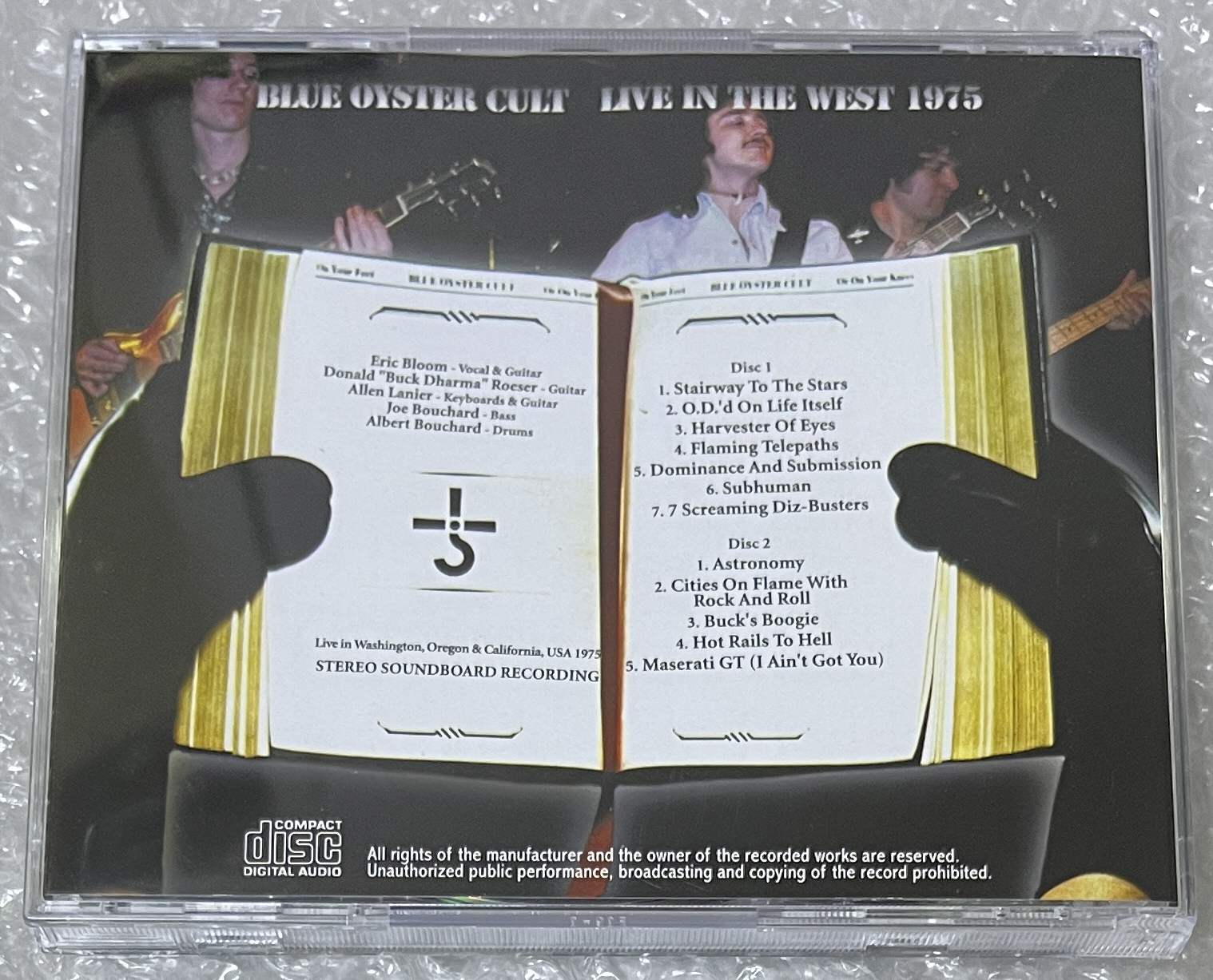 BLUE OYSTER CULT / LIVE IN THE WEST 1975 (2CD) NO LABEL