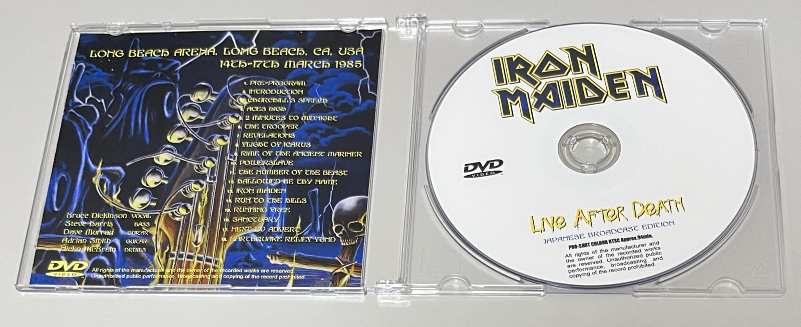 IRON MAIDEN / LIVE AFTER DEATH: JAPANESE BROADCAST EDITION (1DVD-R) GIFT TITTLE