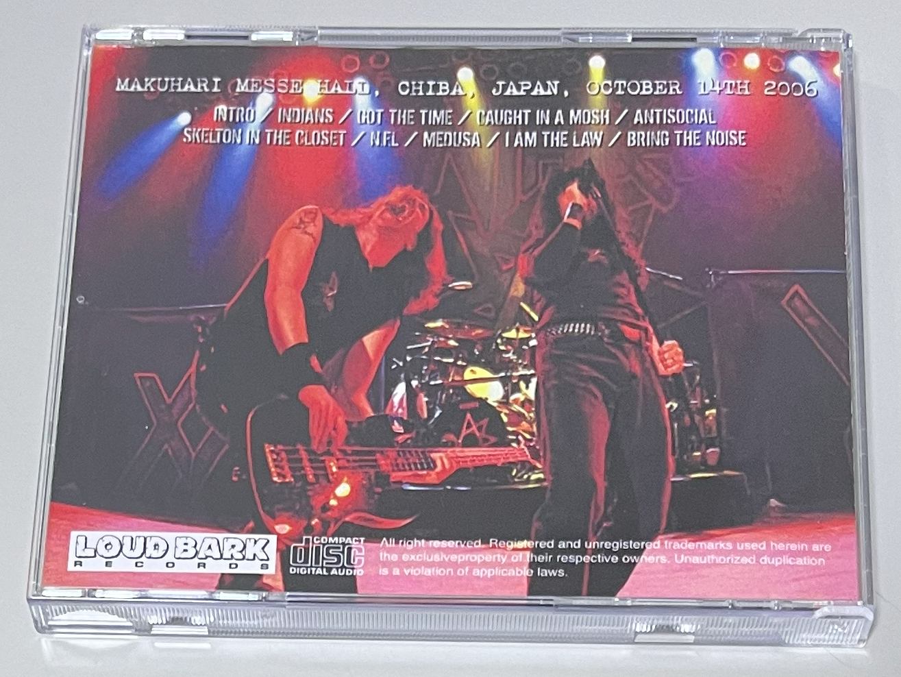 ANTHRAX / CATCH ALIVE: OCTOBER 14TH 2006 (1CD-R) LOUD BARK RECORDS / LBR-004