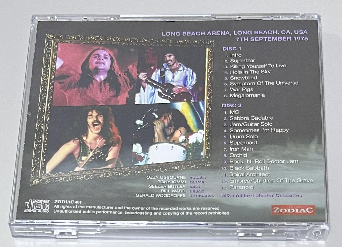BLACK SABBATH / LONG BEACH ARENA 1975: MIKE MILLARD MASTER CASSETTES (2CD) ZODIAC 401