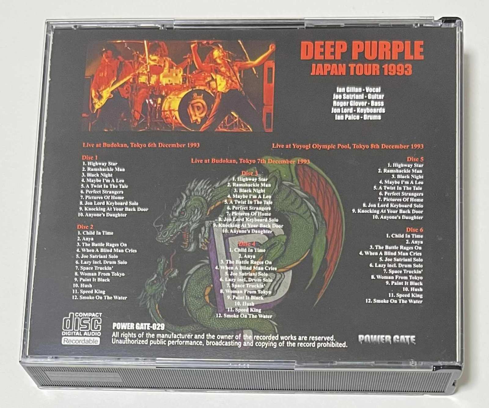 DEEP PURPLE / THE TOKYO BATTLE (6CD-R) POWER GATE-029 | すべての