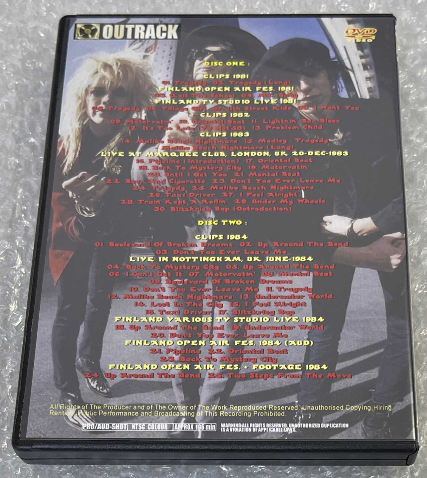 HANOI ROCKS / BEAUTIFUL TRAGEDY (2DVD-R) OUTRACK / OKVD-010-1/2