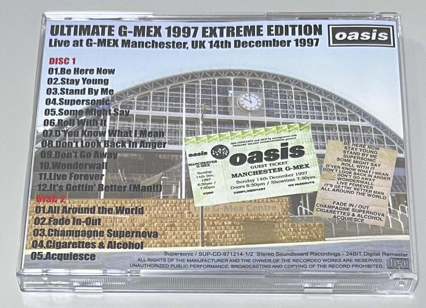 M*M様 OasisLIMITED EDITION SUPER DELUXE B OASIS / ULTIMATE G-MEX 1997 EXTREME EDITION (2CD) SUPERSONIC
