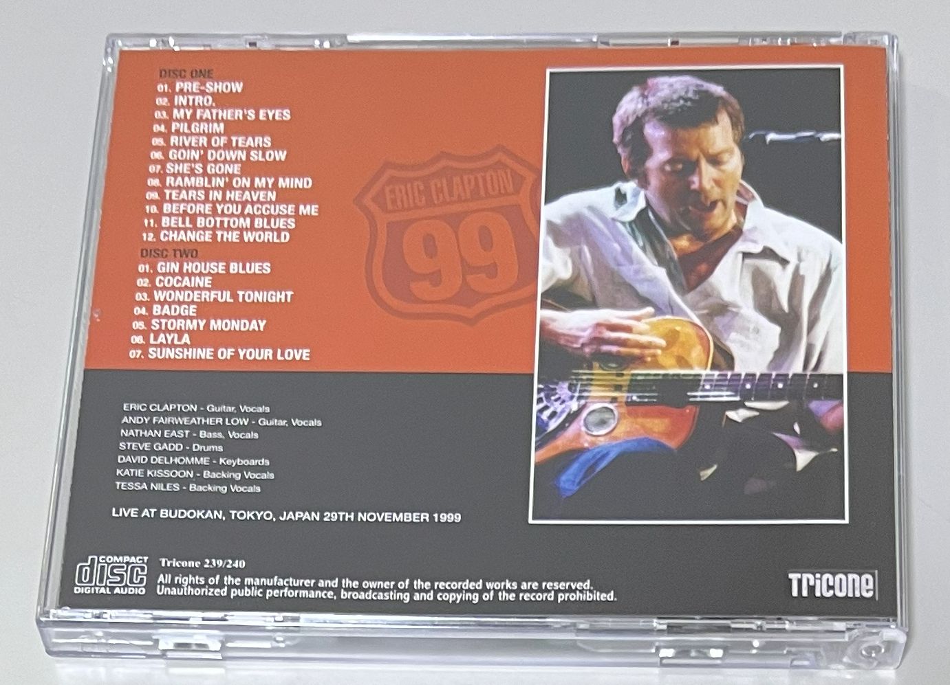 ERIC CLAPTON / BUDOKAN 1999 7TH NIGHT: DAT MASTER (2CD) TRICONE 239/240