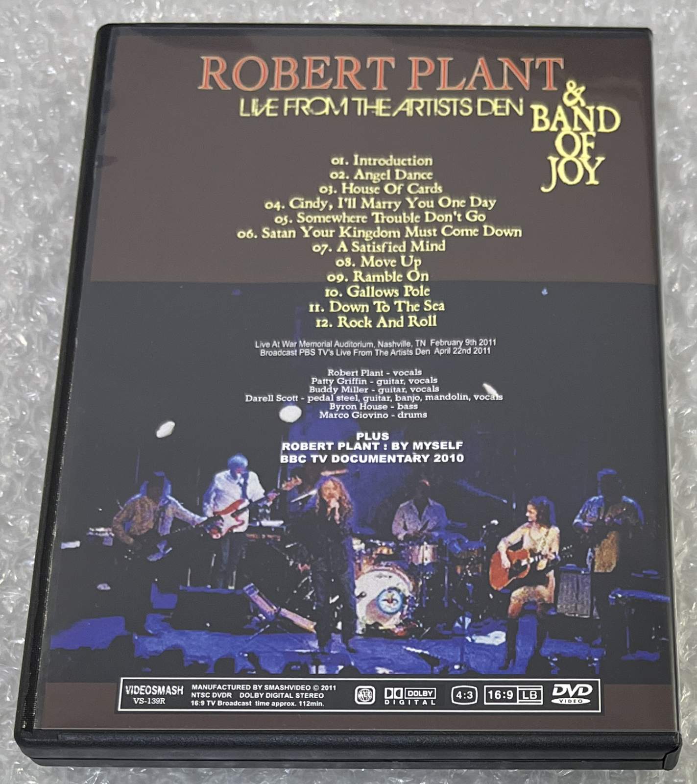 ROBERT PLANT & BAND OF JOY / LIVE FROM THE ARTISTS DEN (1DVD-R) VIDEOSMASH / VS-139R