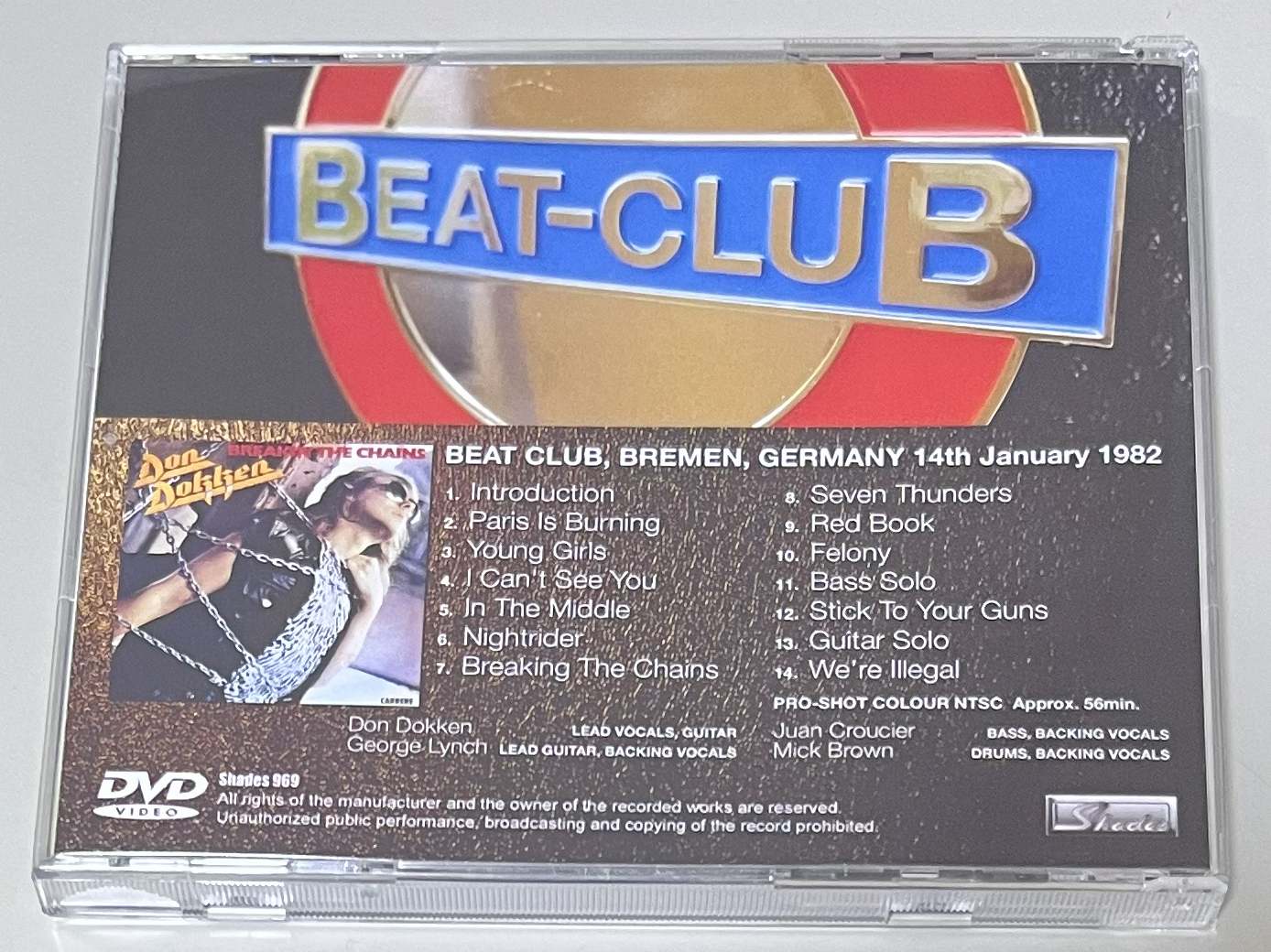 DOKKEN / COMPLETE BEAT-CLUB 1982 (1DVD-R) SHADES 969