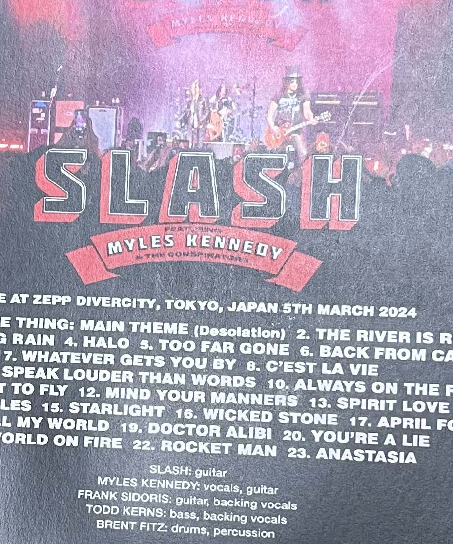 SLASH featuring MYLES KENNEDY & THE CONSPIRATPRS / TOKYO 2024 2ND NIGHT: THE VIDEO (1DVD-R) GIFT TITTLE