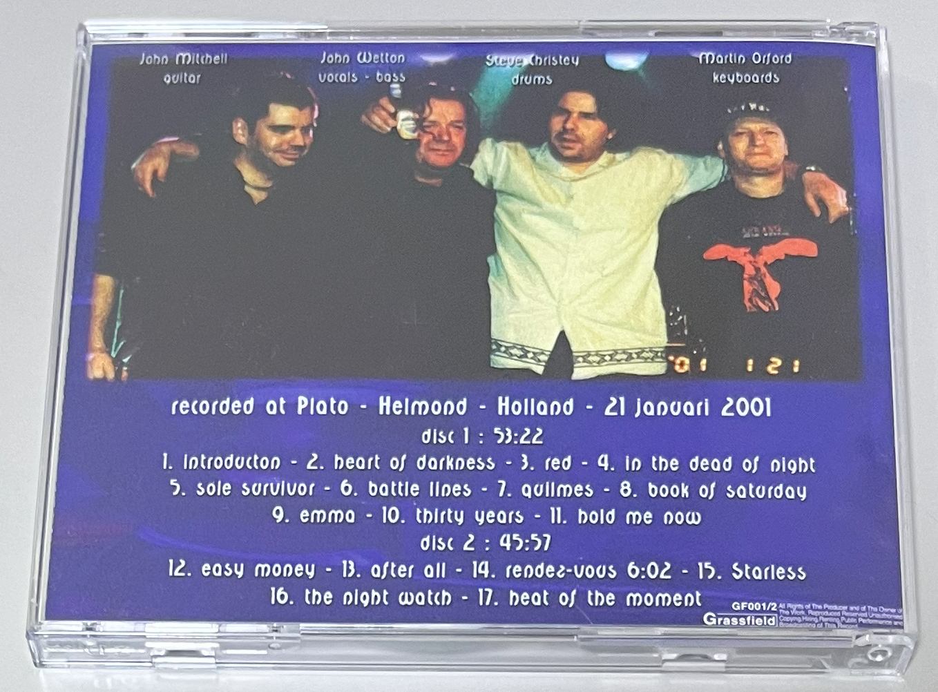 JOHN WETTON / RIGHT MAN'S PLACE (2CD-R) GRASSFIELD / GF001/2