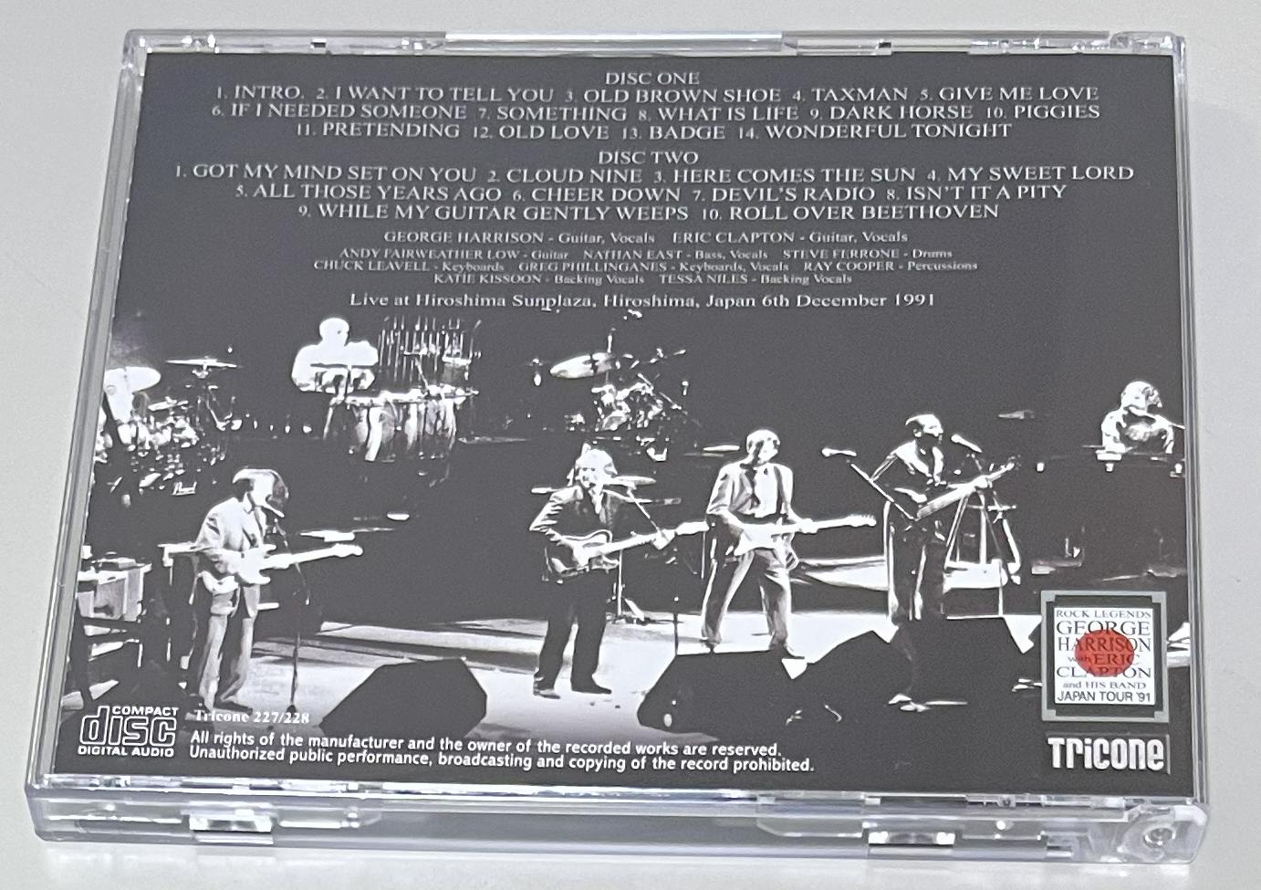 GEORGE HARRISON with ERIC CLAPTON and HIS BAND / HIROSHIMA 1991 (2CD) TRICONE 227/228