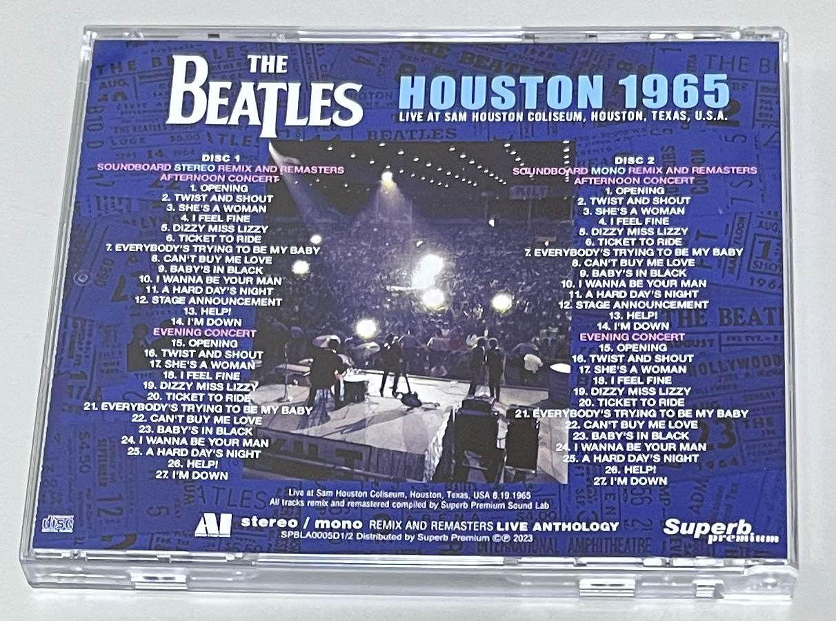 BEATLES / HOUSTON 1965 LIVE ANTHOLOGY (2CD) SUPERB PREMIUM / SPBLA0005D1/2