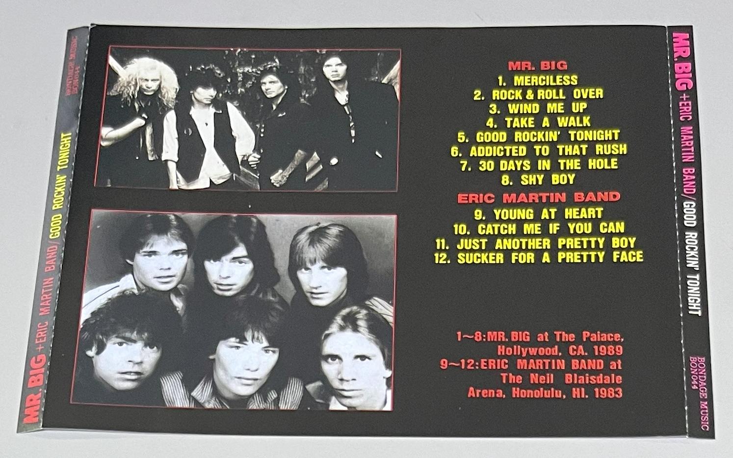 MR. BIG / GOOD ROCKIN' TONIGHT (1CD) BONDAGE MUSIC / BON 044