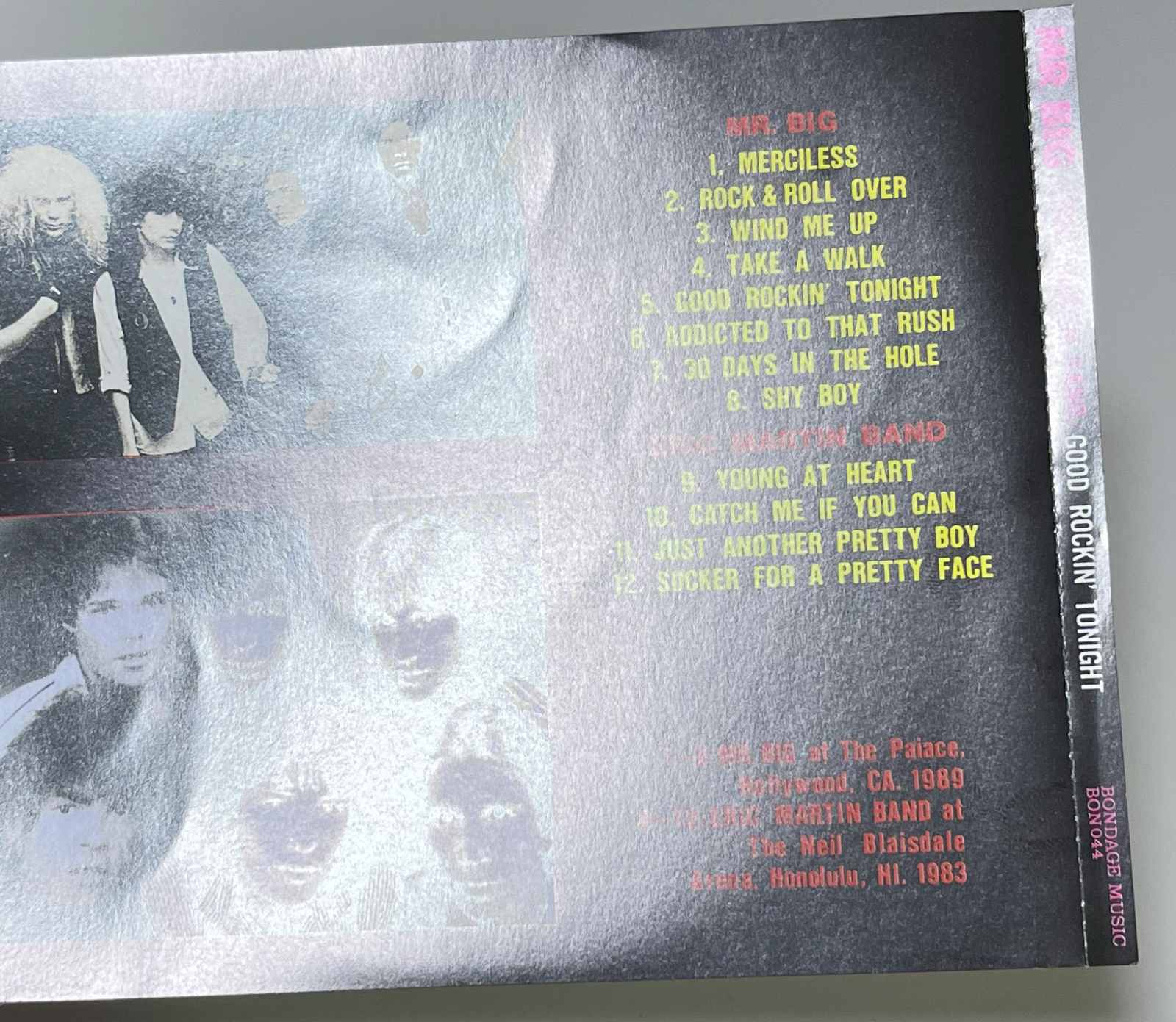 MR. BIG / GOOD ROCKIN' TONIGHT (1CD) BONDAGE MUSIC / BON 044